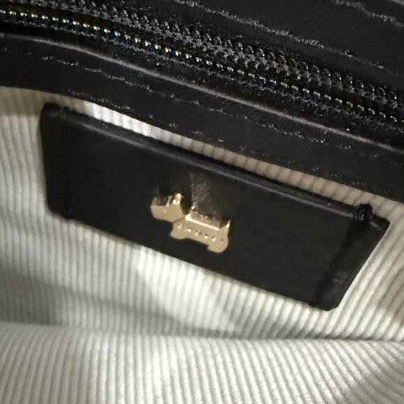 Radley London Crossbody Black Leather Pockets Zip top Bag great organization - Picture 9 of 14